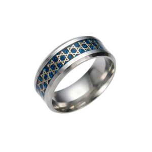 Star of David Blue Plated Ring (Copy)