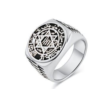 Six Point Star Guardian Ring,(Silver)