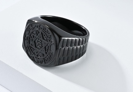 Six Point Star Guardian Ring,(Black)