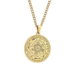 Seven Archangel Stainless Steel Necklace (Gold)
