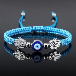 Blue eye braided bracelet (Blue Thread)