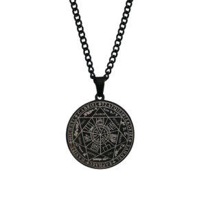 Seven Archangel Stainless Steel Necklace (Black)