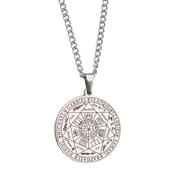 Seven Archangel Stainless Steel Necklace (Silver)