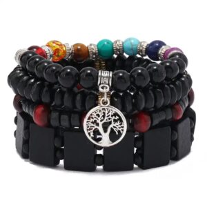 Vintage wood beads(Black)