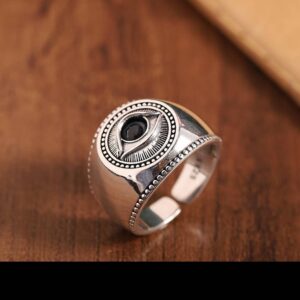 Buddhastone Silver Luxury Open ring(Resizable)