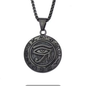 Vintage Stainless Steel Eye Of Horus (Black)