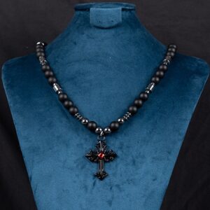 Unique Retro Cross Beaded Necklace