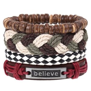 Hot Vintage Suit Leather Bracelet (BELIEVE)