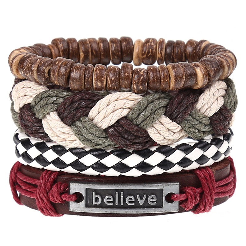 Hot Vintage Suit Leather Bracelet (BELIEVE)