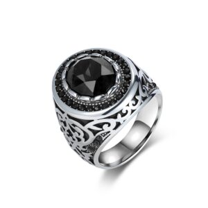 Royal Crest Ring (Black Stone)